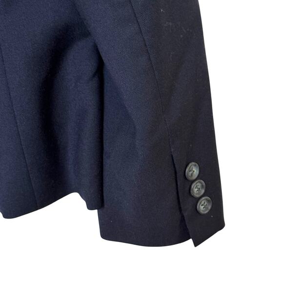 Vintage Classic J.G. Hook Size 12 Navy Blue 100% Worsted Wool 2 Button Blazer - Picture 5 of 8